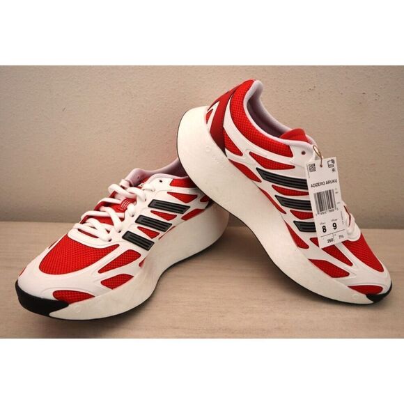 Adidas JI0308 Men's Sz 8 Women's Sz 9 White/Red Adizero Aruku Casual Shoes - Picture 11 of 12